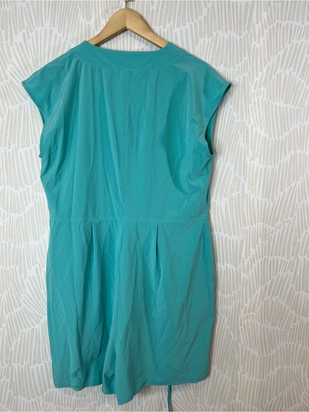 Athleta Marlow romper Teal Wrap Front Active Dress Travel Dress - Picture 10 of 15